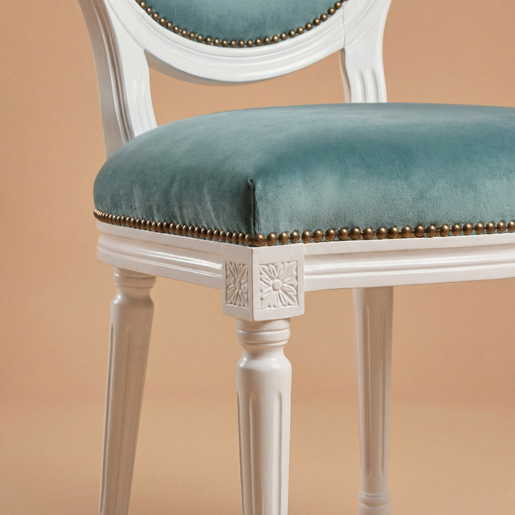 La chaise à manger 'Louis XVI' | Bois de hêtre massif blanc