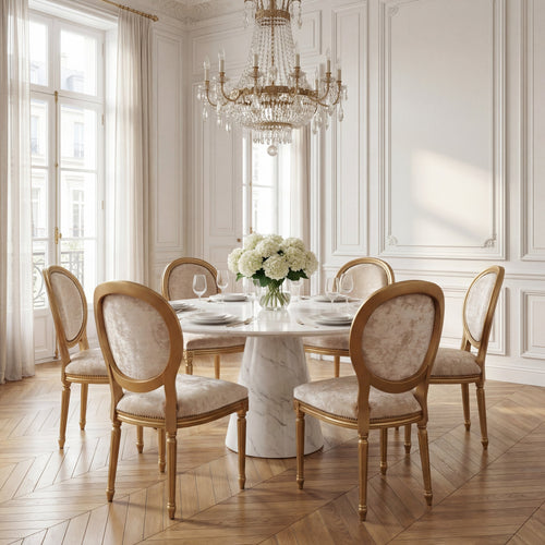 The 'Louis XVI' Dining Chair | Antique Gold Edition