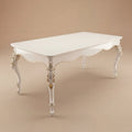 The 'Venere' Gold Edition Dining Table | White Solid Beech Wood & Gold Accents