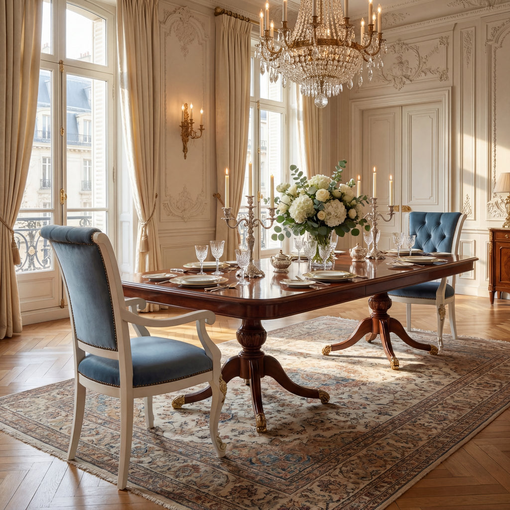 The 'Venere' Gold Edition Dining Armchair | White Solid Beech Wood & Tufted Velvet