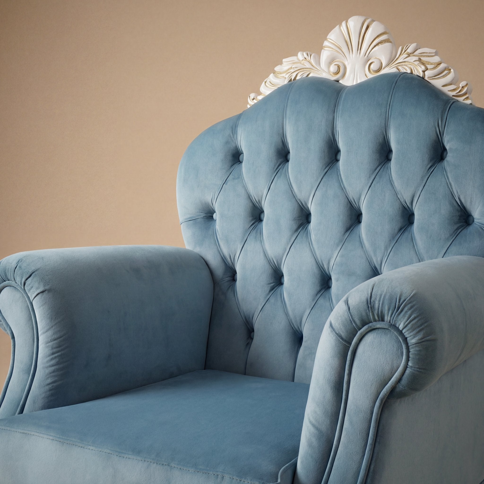 The 'Venere' Gold Edition Lounge Armchair | Wide Deep-Seating Bergère