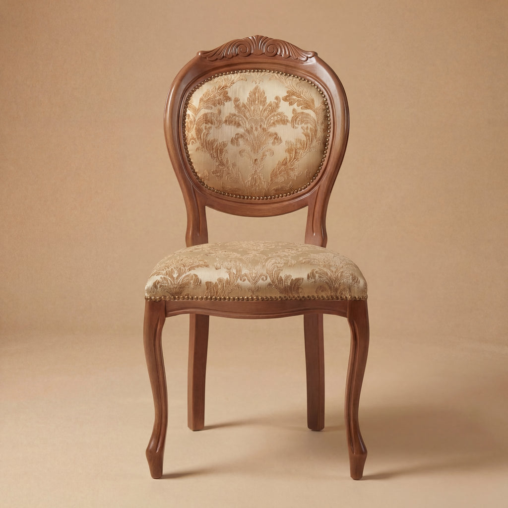 La chaise à manger 'Louis-Philippe Foglia' | Finition noyer classique