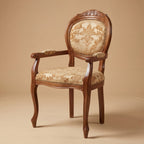 Der 'Louis-Philippe Foglia' Esszimmer-Armlehnstuhl | Klassisches Walnuss-Finish