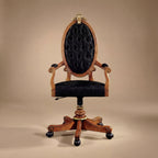 Front view showing the width and tufted details of the Meggio executive chair.